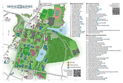 Campus map for Mount Holyoke College - Illustrated Maps by Tom Woolley