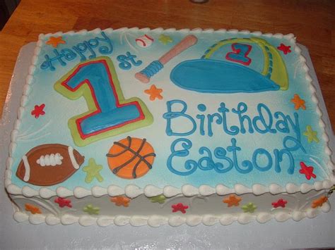 Easton's First - Decorated Cake by Jennifer C. - CakesDecor