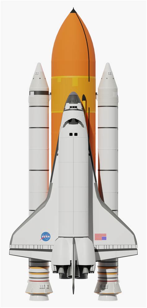 Space Shuttle Rocket Ship Transparent Background, HD Png Download - kindpng