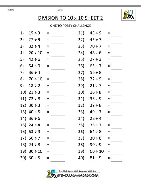 4th Grade Math Sol Practice Worksheets - Matthew Sheridan's School ...