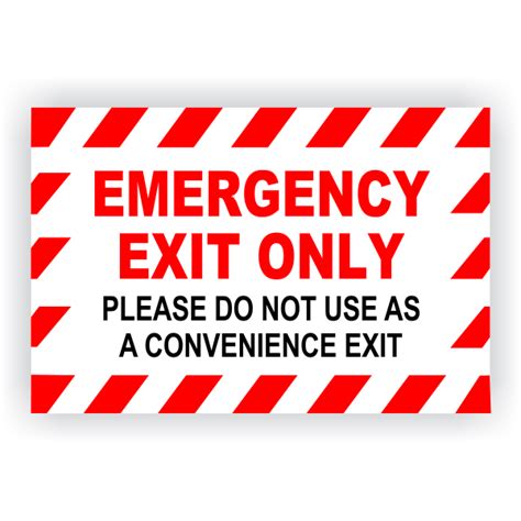 Emergency Exit Only Vinyl Decal - Custom Signs