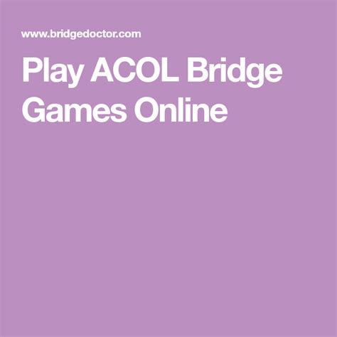 Play ACOL Bridge Games Online | Bridge game, Online games, Interactive ...