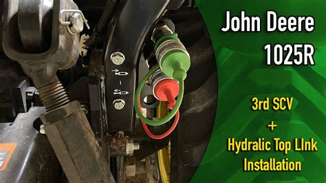 John Deere 1025r | 3rd SCV and Hydraulic Top Link Install - YouTube