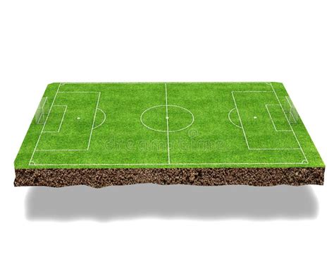 O Campo De Futebol 3d Rende Ilustração Stock - Ilustração de terra ...