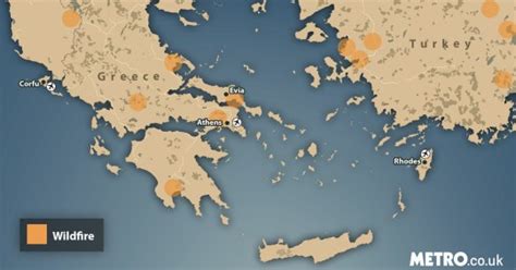 Greece map 2023 fires: Wildfires in Athens, Evia and Greek islands | World News | Metro News