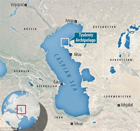 Persian Gulf And Caspian Sea Map