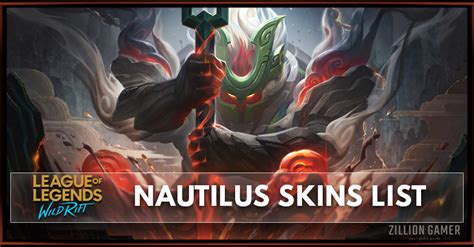 Nautilus Skins | League of Legends Wild Rift - zilliongamer