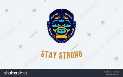 Colorful Stay Strong Quote Desktop Wallpaper Stock Illustration ...