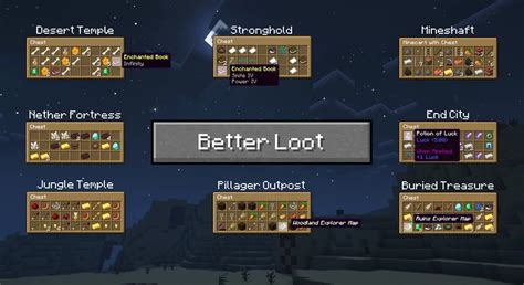 Better Loot Tables (structures, mobs, blocks)! Minecraft Data Pack