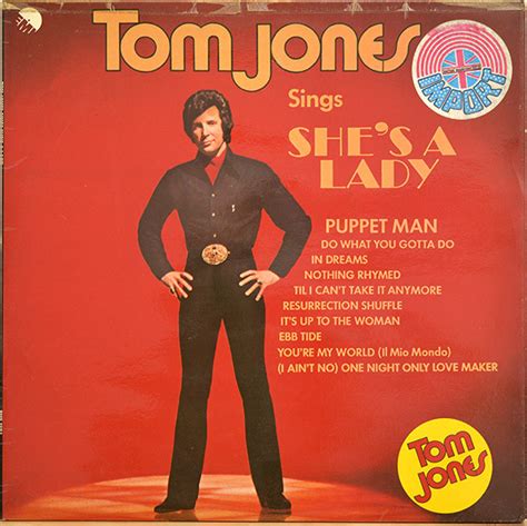 Tom Jones – Tom Jones Sings She's A Lady (Vinyl) - Discogs