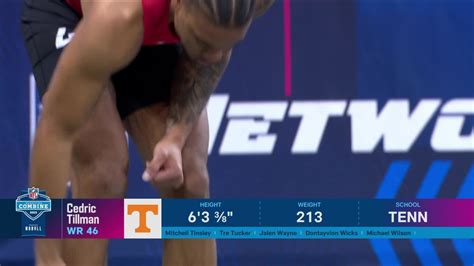 Cedric Tillman runs 40-yard dash at 2023 combine