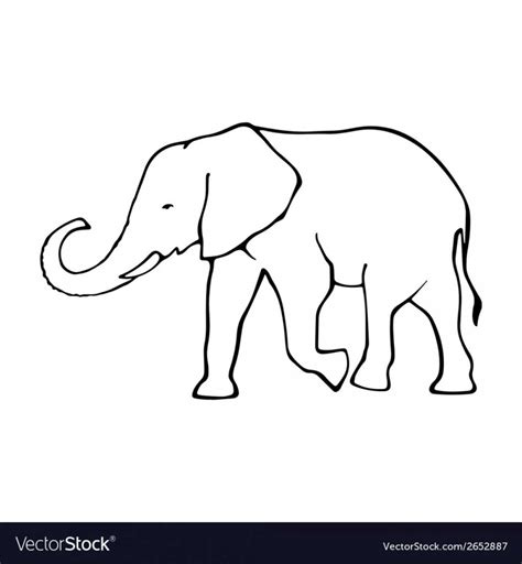 Vector Cute Elephant Stencil | Handandbeak Inside Blank Elephant Template