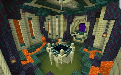 (4) A design for an end portal room : Minecraft | Minecraft designs, Minecraft crafts, Minecraft ...