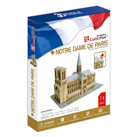 Kids Toys Cubic Fun 3D Puzzle Notre Dame De Paris Model DIY Puzzle ...