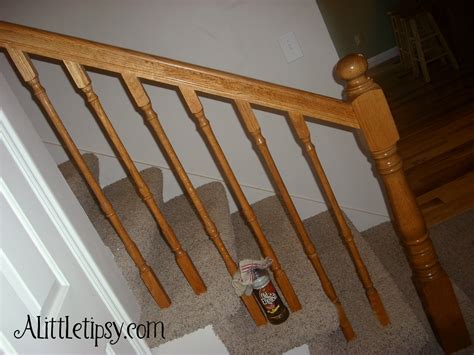 Renew an Old Wood Banister - A Little Tipsy