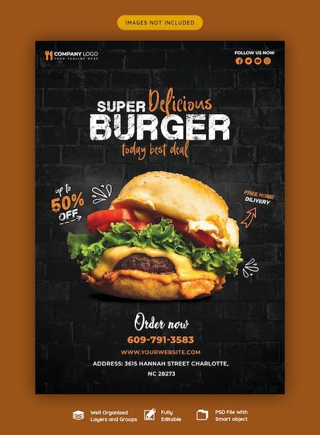 Burger Menu Flyer Burger Menu Food Menu Design Fast F - vrogue.co