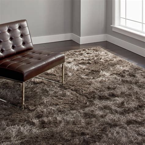 Safavieh Handmade Silken Glam Paris Shag Sable Brown Rug (8' x 10') | Overstock.com Shopping ...