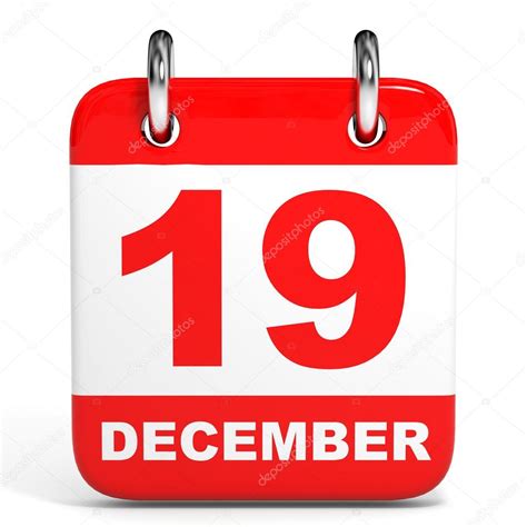 Calendar. 19 December. — Stock Photo © iCreative3D #44512835