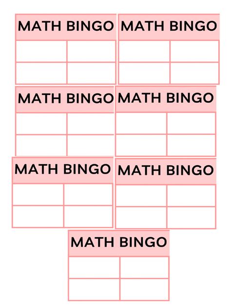 Math Bingo | PDF