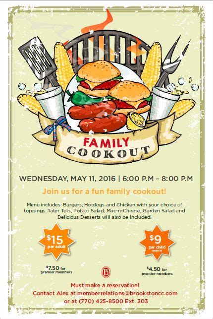 Family Cookout event flyer poster template | Cookout, Flyer template ...