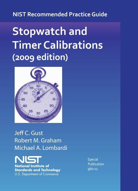 Stopwatch and Timer Calibrations - National Institute of Standards ...