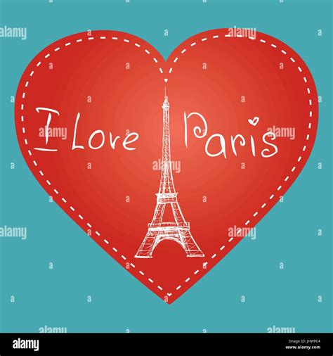 Eiffel tower post card Stock Vector Images - Alamy
