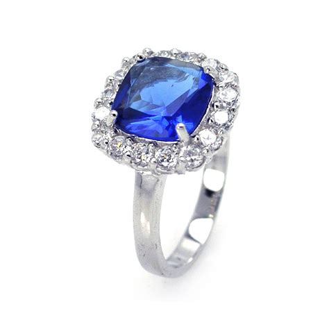 Dazzling Sapphire Princess Cut Cocktail Ring | Eve's Addiction®