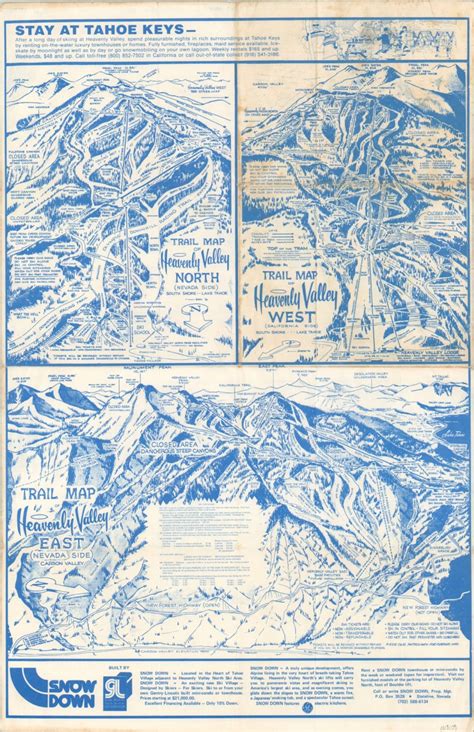 Heavenly Valley Trail Map | Curtis Wright Maps