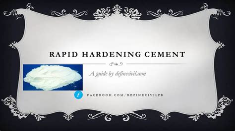 Rapid Hardening Cement – Properties – Benefits – Uses – Definecivil