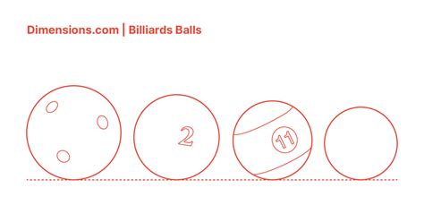 Billiard Balls Dimensions & Drawings | Dimensions.com