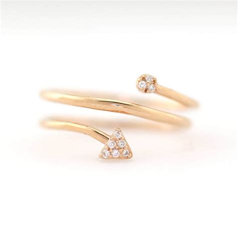 Minimalist Ring, Diamond Ring, 14K Solid Gold Diamond Ring, Dainty Ring ...