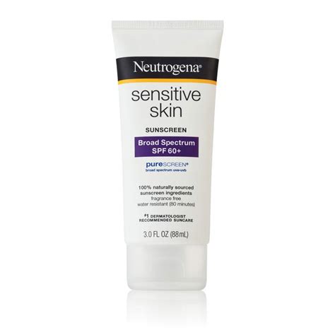 Amazon.com: Neutrogena Sensitive Skin Sunscreen Lotion with Broad Spectrum SPF 60+, Water ...