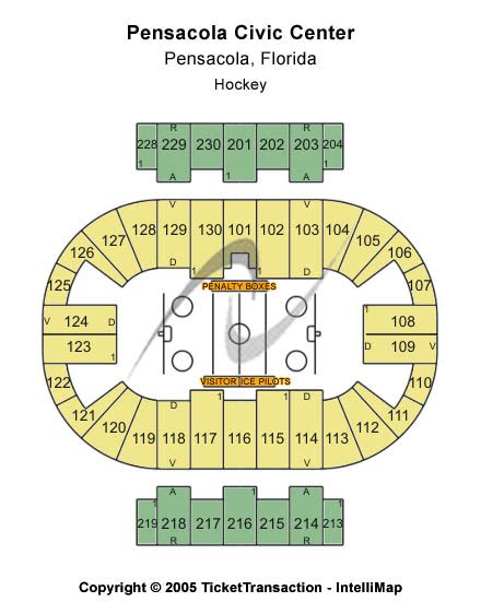 Ringling Bros. Tickets | Seating Chart | Pensacola Bay Center | Hockey