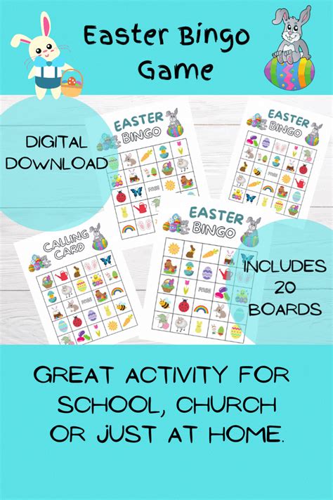 This printable Easter bingo game is a great addition to school, church, Sunday school or even as ...