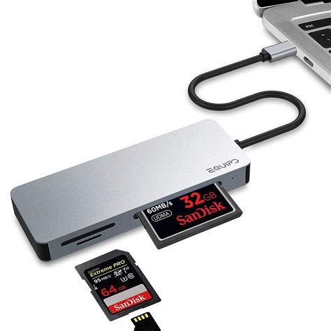 EQUIPD Aluminum USB Type C Card Reader with Extra-Deep Compact Flash ...