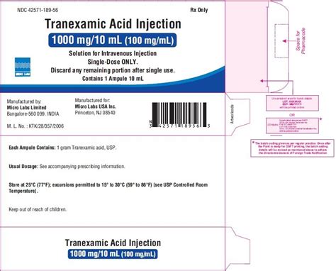 Tranexamic Acid Dosage