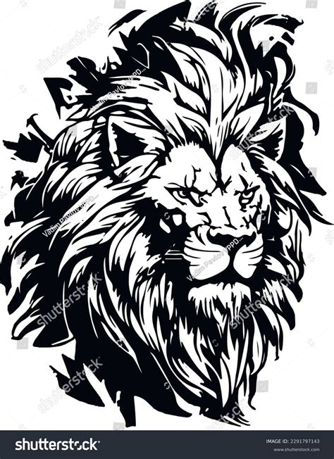 Lion King Vector Tattoo Africa Stock Vector (Royalty Free) 2291797143 ...