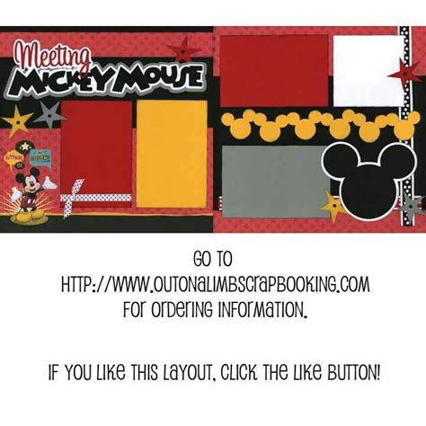 Meeting Mickey Mouse Layout | Disney scrapbooking layouts, Disney ...