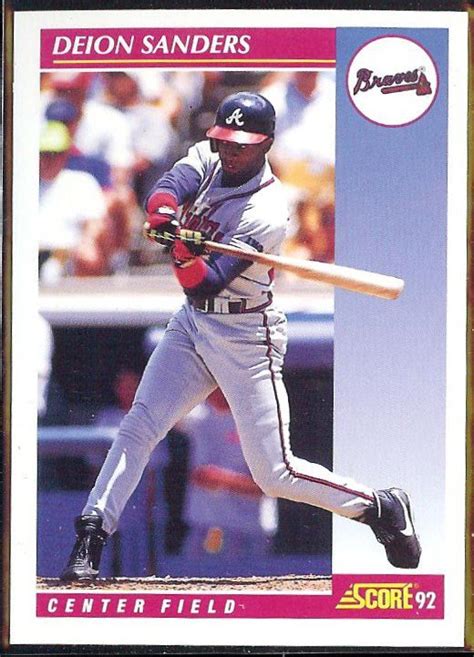 DEION SANDERS 1992 Score #571. BRAVES