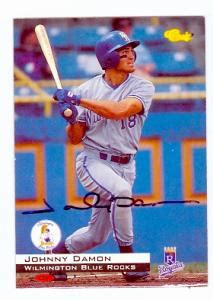 Johnny Damon autographed baseball card (Kansas City Royals) (67) 1994 Classic #25