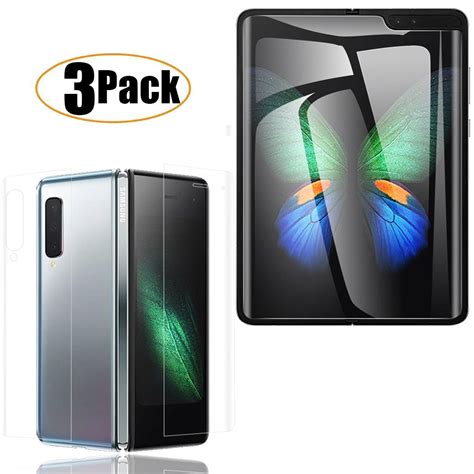 [3 Packs]Samsung Galaxy Fold Screen Protector, Ultra-Clear Anti-Scratch Screen Protector Film ...