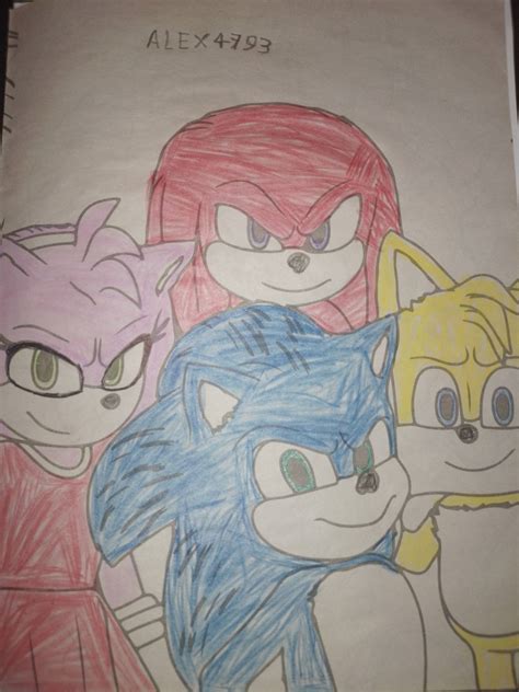 Sonic tails amy and knuckles by alex4793 on DeviantArt