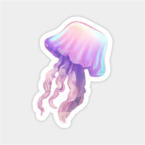 Cute Jellyfish Drawing - Jellyfish - Magnet | TeePublic