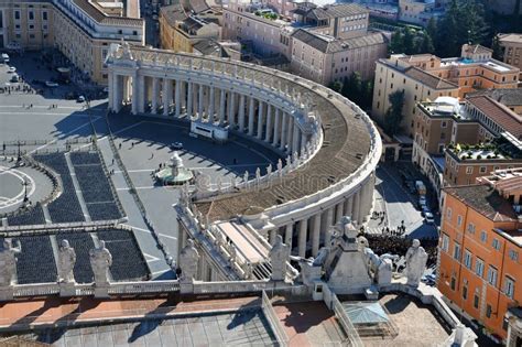 Aerial View of the Saint Peter`s Square in Vatican City Stock Image ...