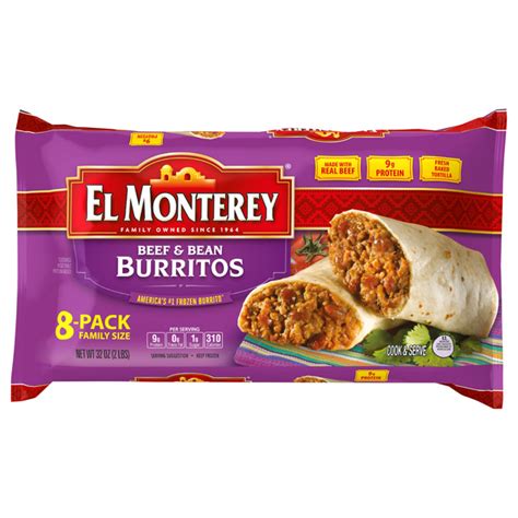 Save on El Monterey Burritos Beef & Bean Family Pack - 8 ct Order ...