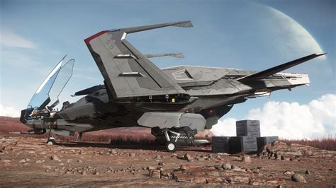 Mustang Alpha landed - Port - Mustang Alpha - Star Citizen Wiki #StarCitizenShipsPosts | Star ...