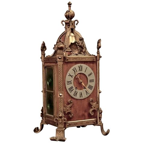 Antique Gothic Revival Bronze and Wood Mantel Clock | Mantel clock, Clock, Wood mantels