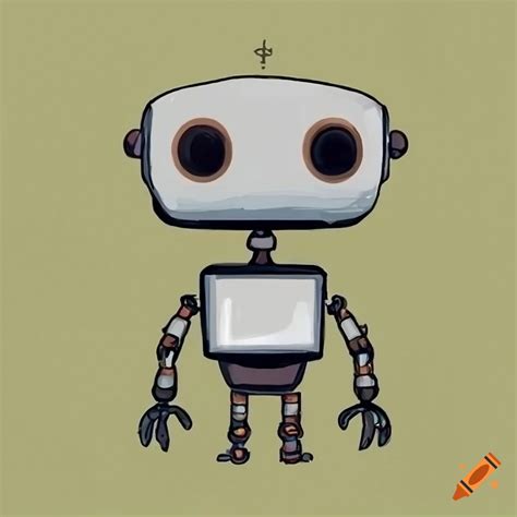 Cute digital art of a small robot in a natural setting on Craiyon