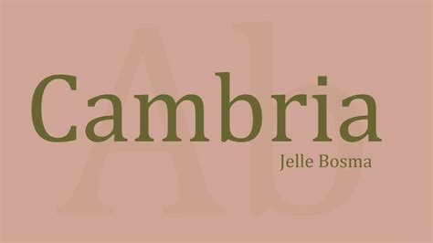 Cambria Font Download - Free Fonts Lab