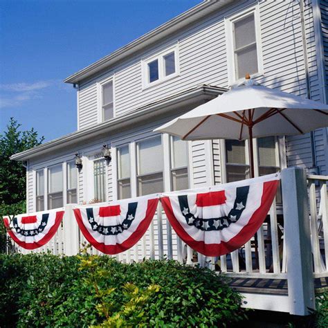 USA American Flag Fan Bunting 1.5x3 Feet Outdoor US Flag Decor Bunting Flag Bunting American ...